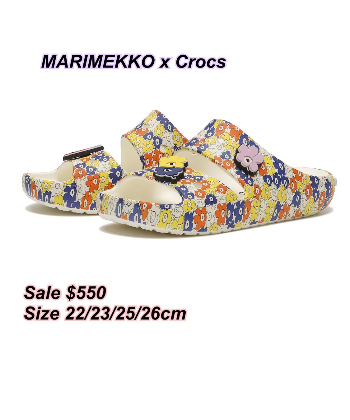 25/10 MARIMEKKO x Crocs 2 間拖鞋