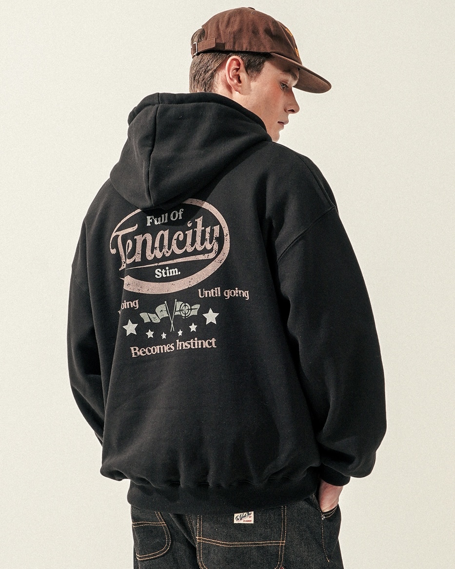 <預購> 限時優惠 韓國TWN Tenacity復古感高磅刷毛帽T