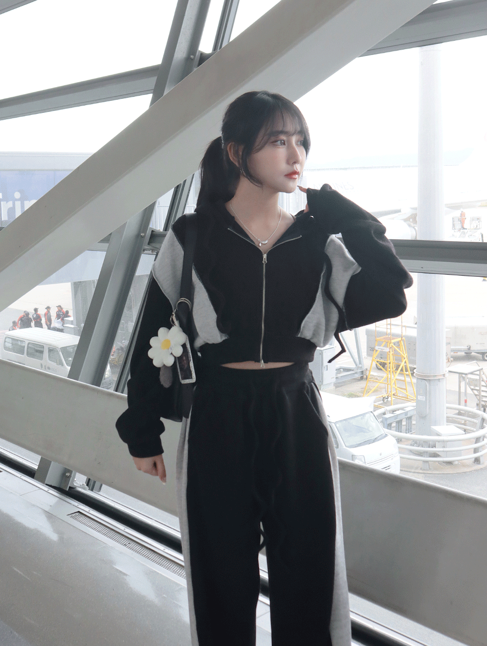 25H119 本期推薦 練習生外套 短版美式休閒拼接連帽外套