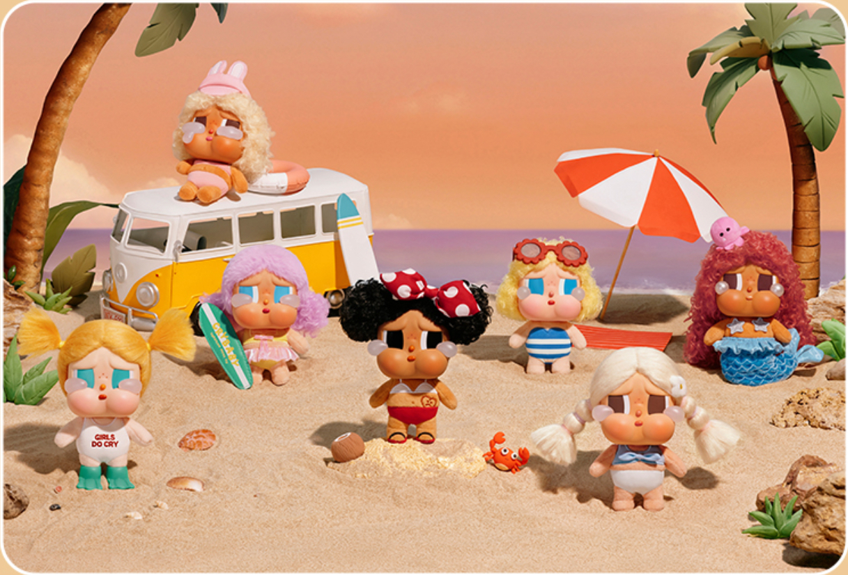 新品 POPMART CRYBABY Vacation Mode On系列 - 搪膠毛絨