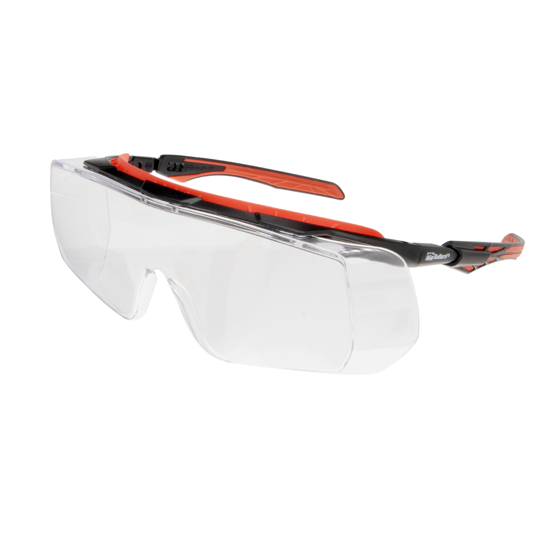 "BULLARD" SE6透明安全眼鏡(紅黑框)-[SE6CAF]