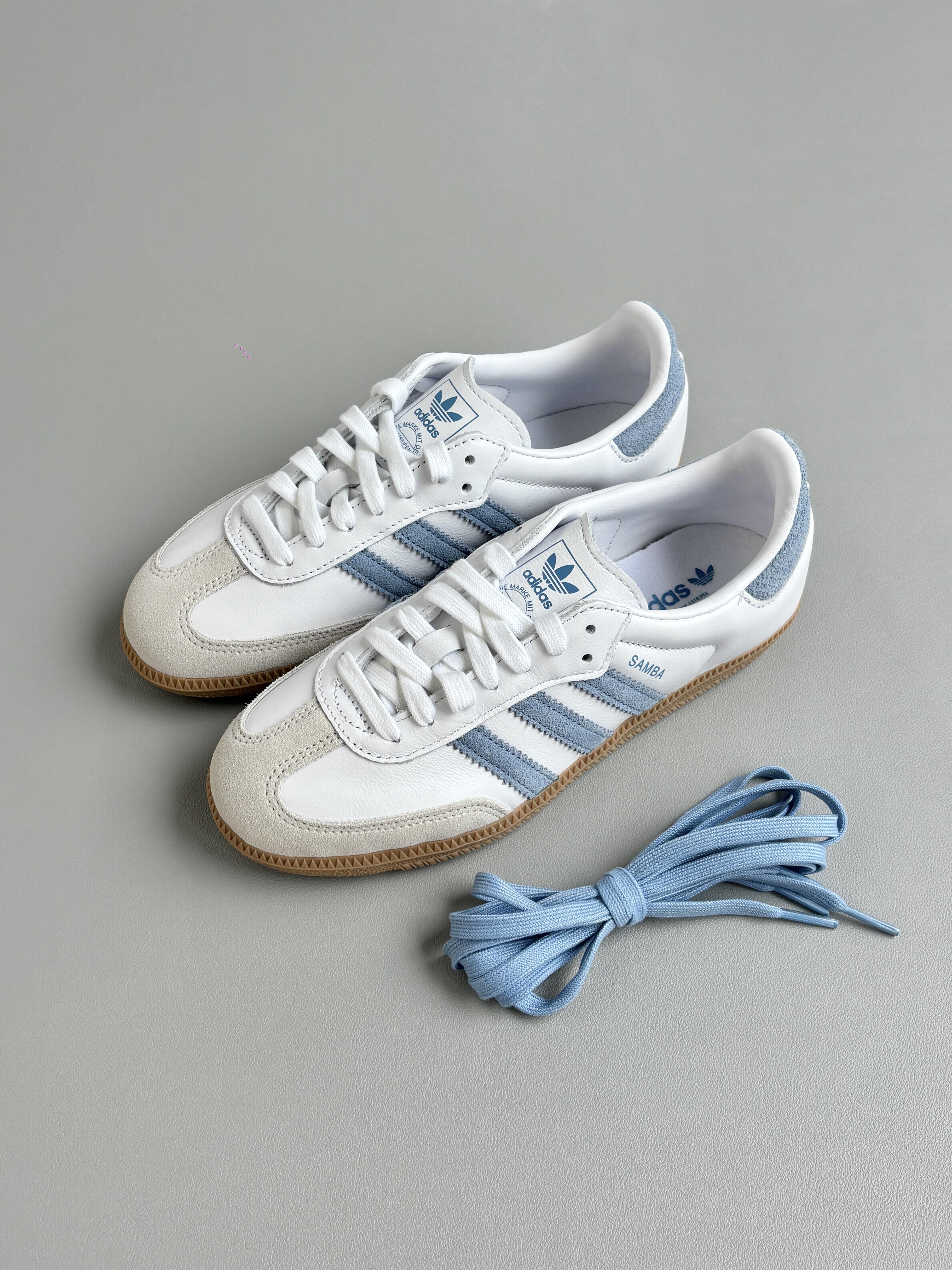 Adidas Originals Samba OG 白藍色 寶寶藍3.0 皮革 焦糖底 復古 德訓鞋 T頭鞋 JS1391/預購