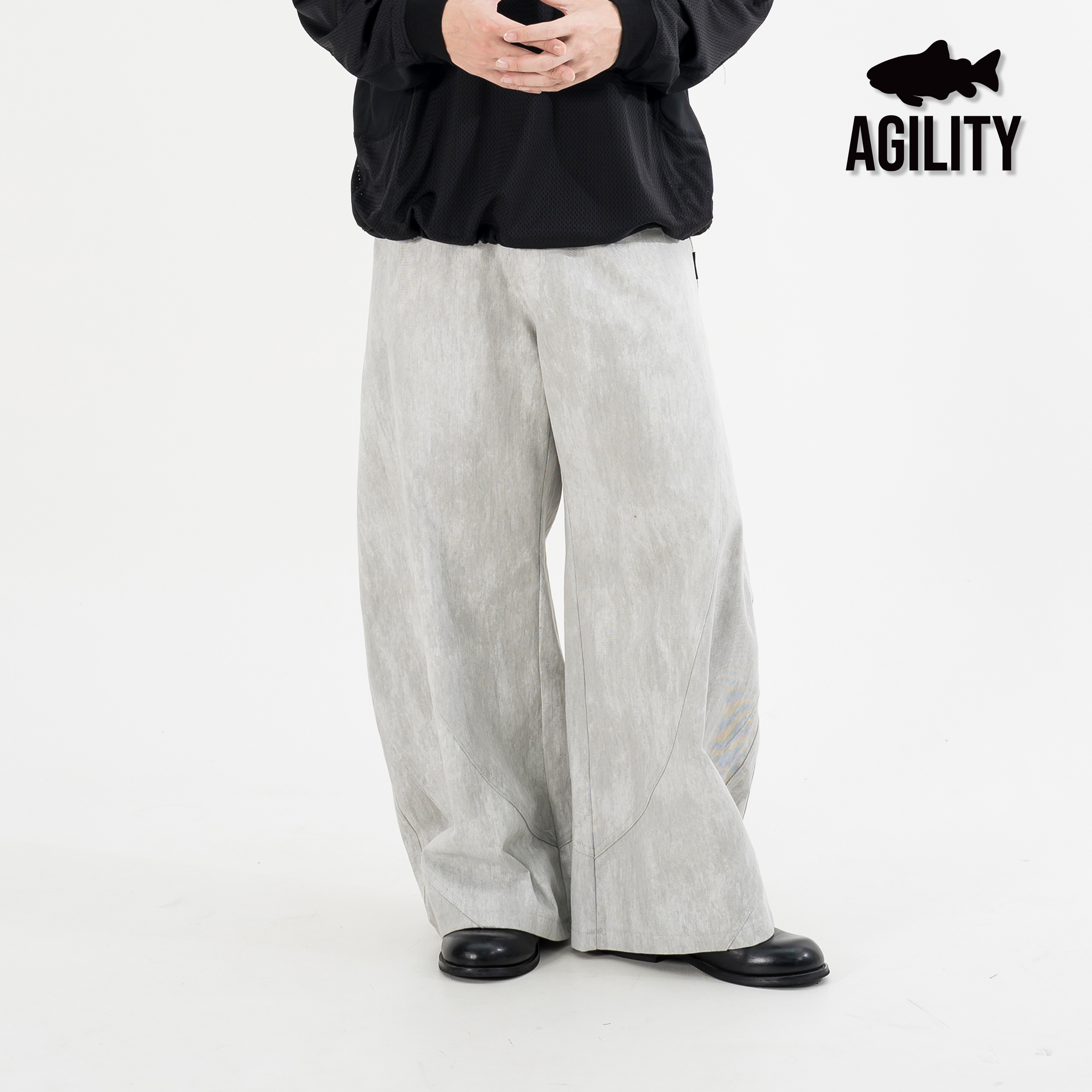 AGILITY Wide Leg Print Denim Jeans 彎刀闊腿 印花 牛仔長褲 [PD98]