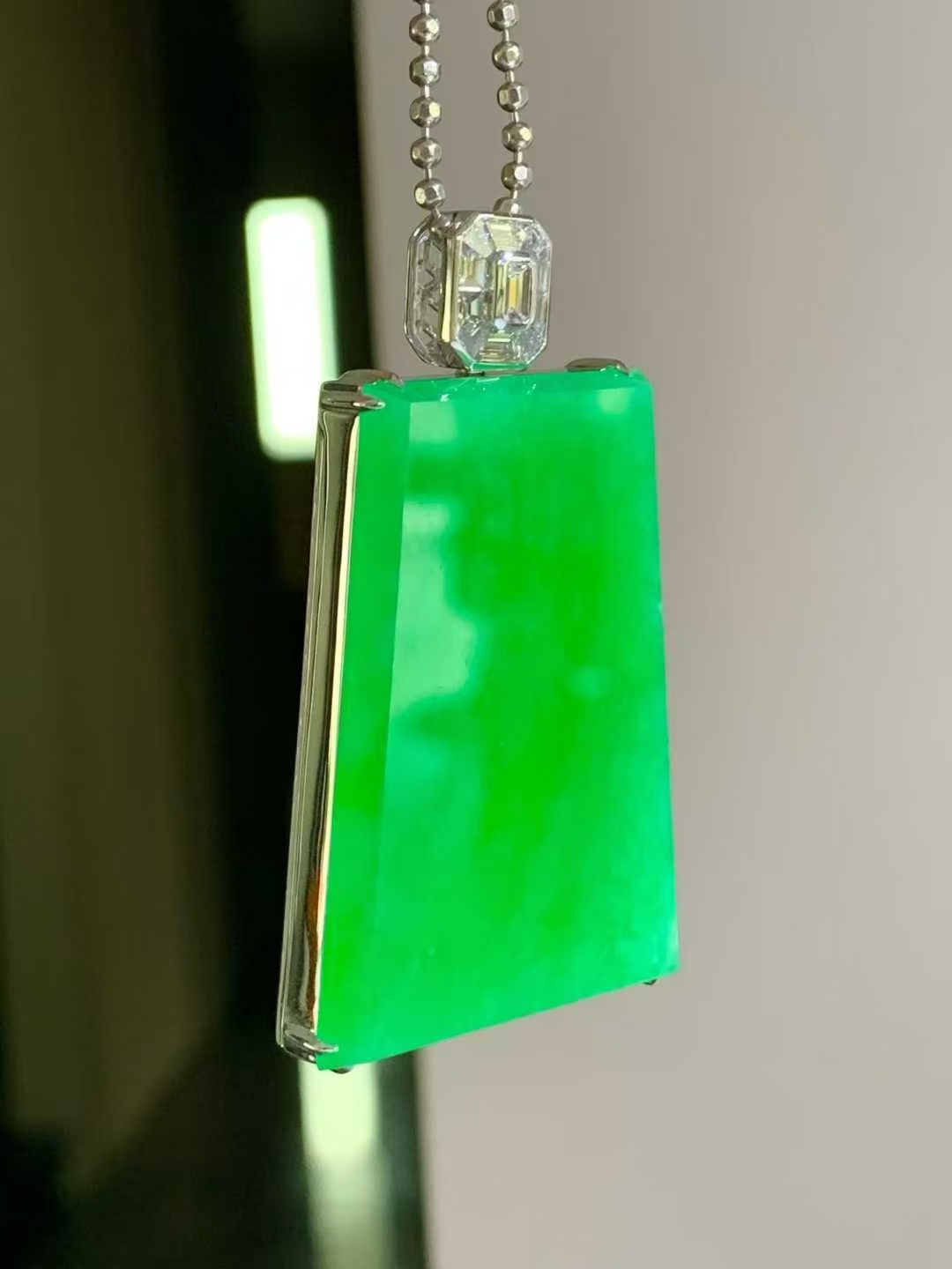 1014311 翡翠無事牌吊墜