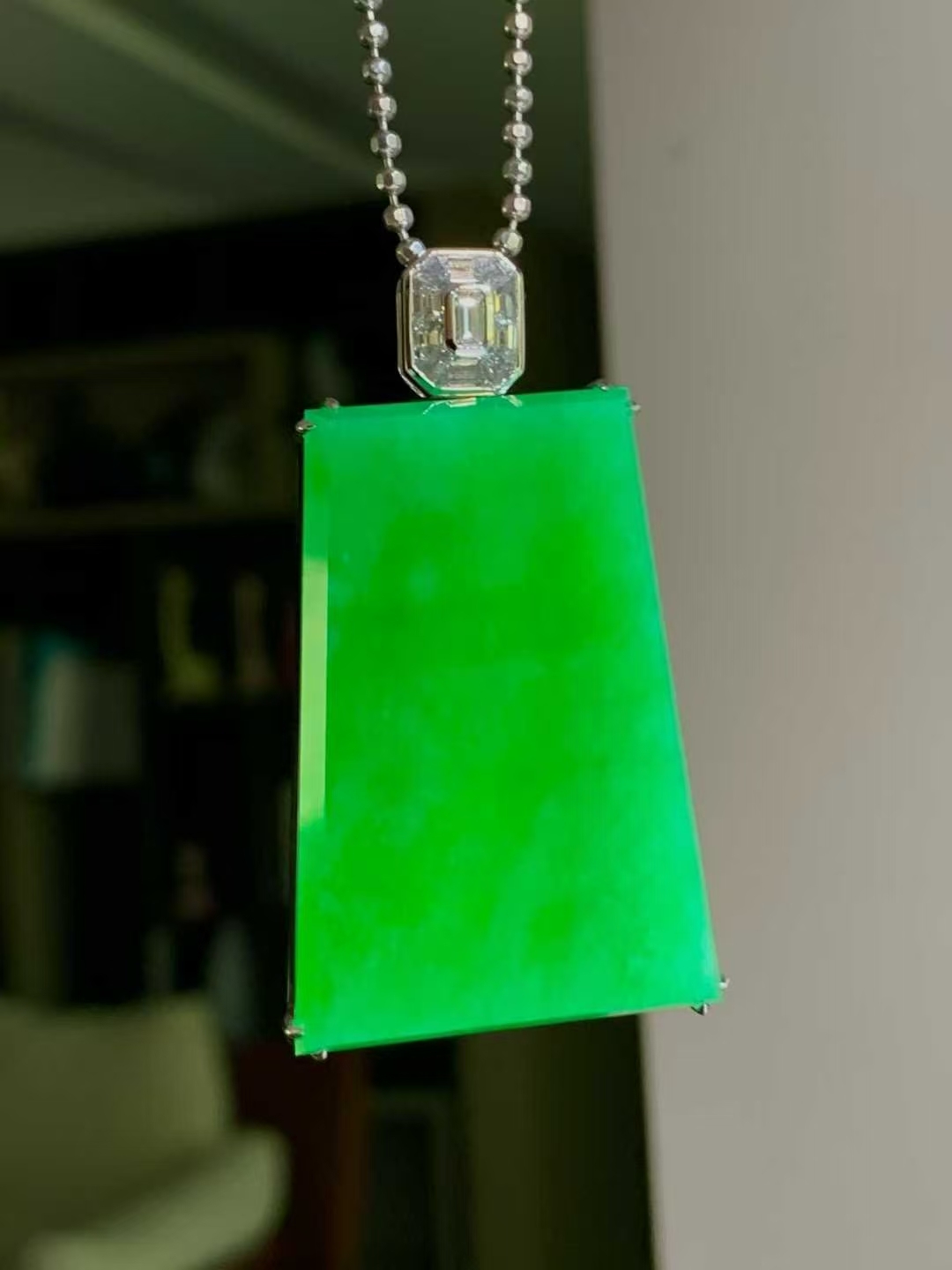 翡翠無事牌吊墜,天然翡翠A玉, 緬甸玉, Jade, Jadeite