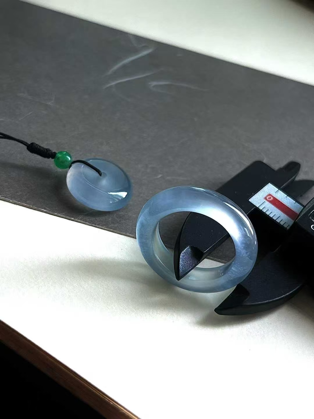 1014314 翡翠母子平安扣/戒圈 (港圈 14號)