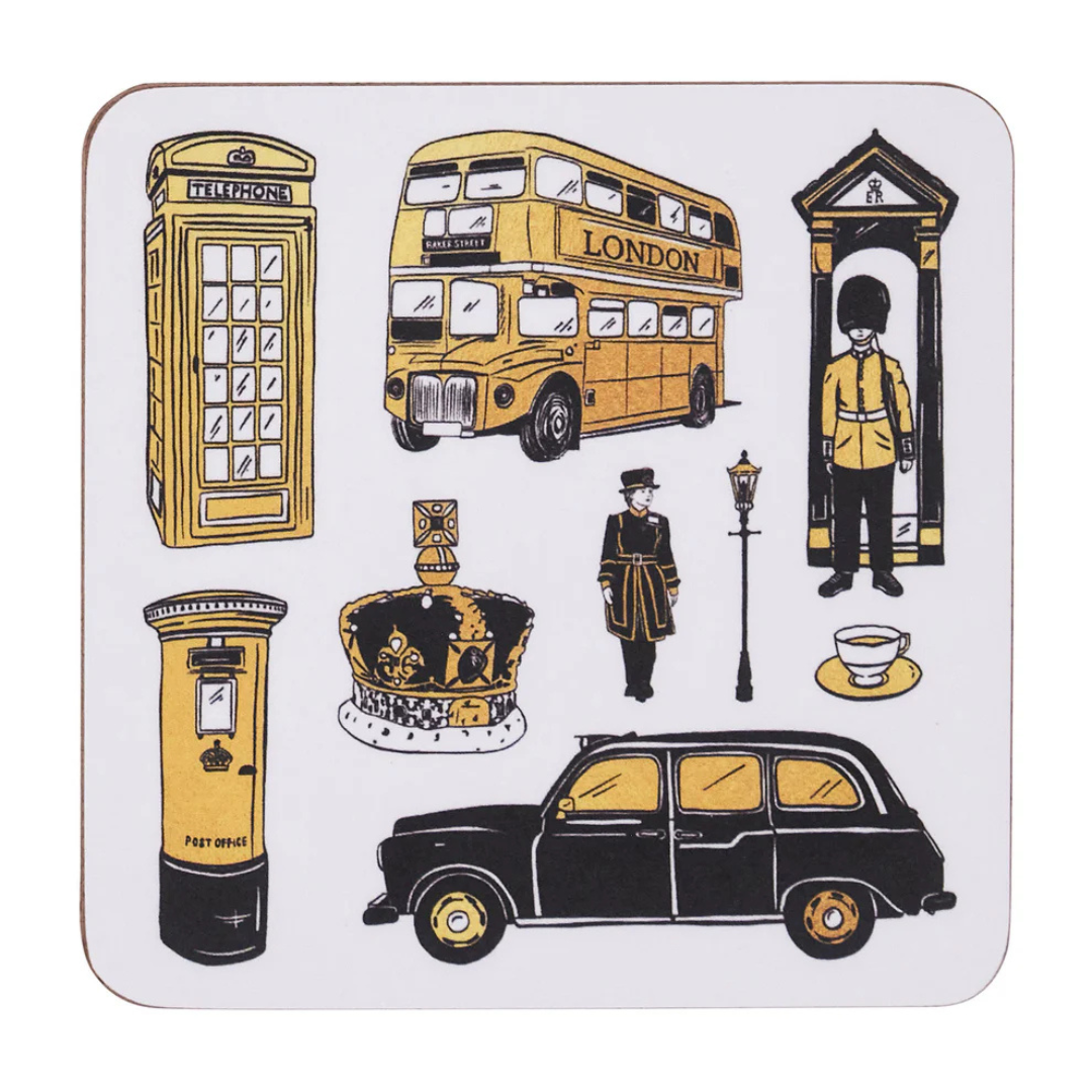 1VE1026-009 VICTORIA EGGSCity of London Set of 4 Coasters #CTR43/P4 (D-EU-E)