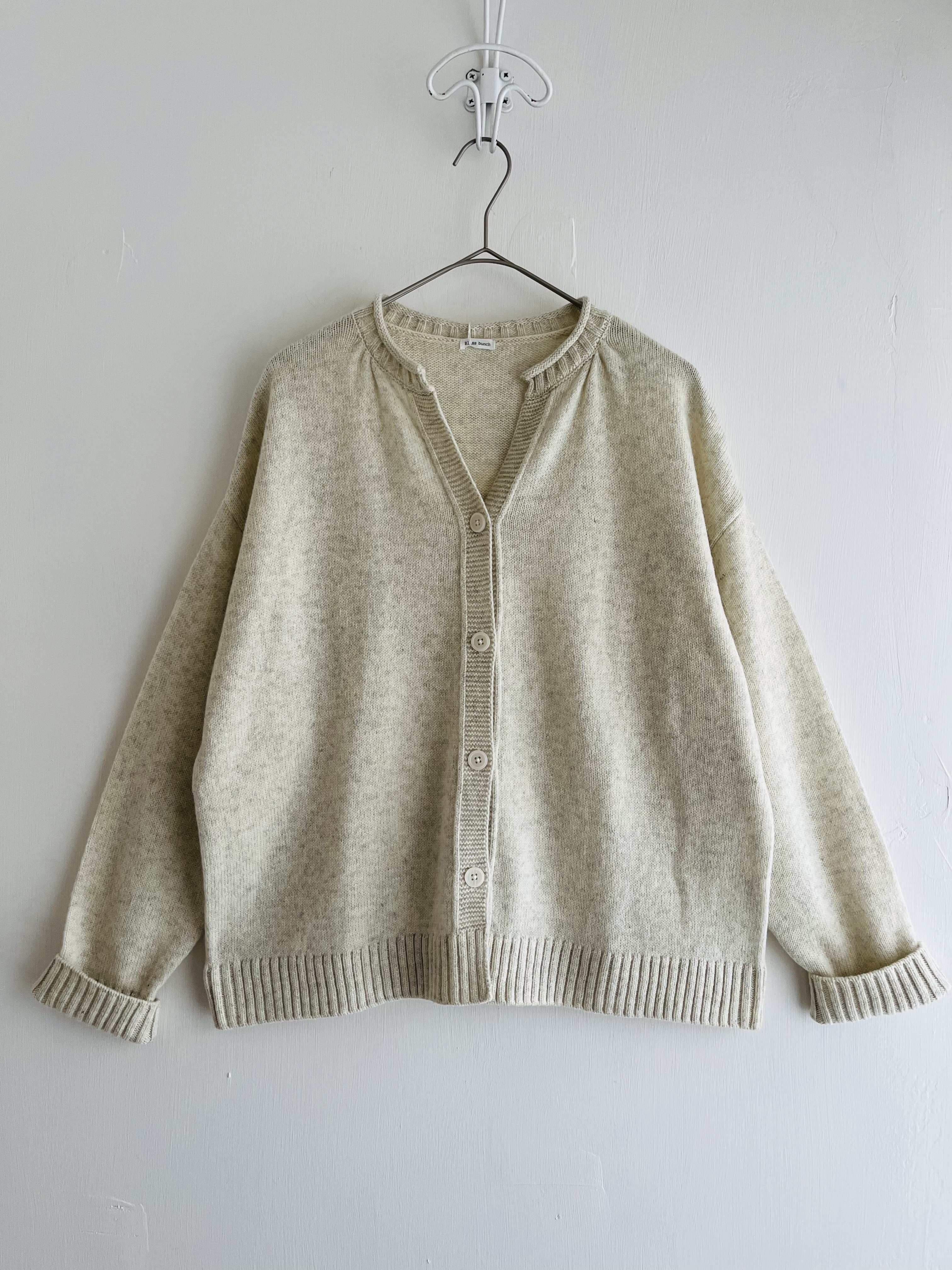 Bliss bunch米色小企領毛冷外套