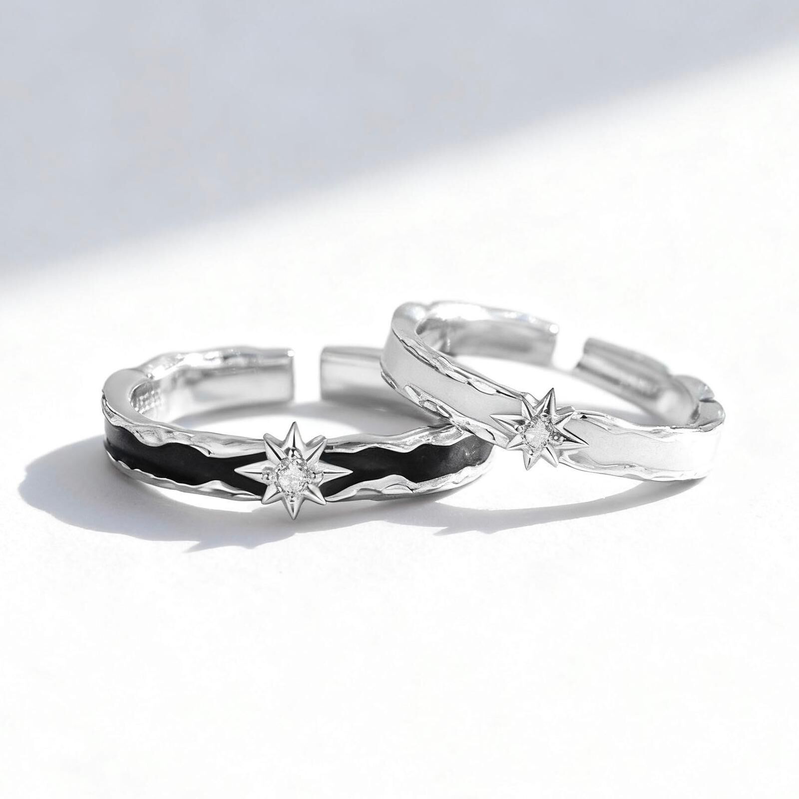 「星軌密語」夜光情侶戒指💍 ｜S925純銀｜免費刻字✒️ ｜夜光對戒✨