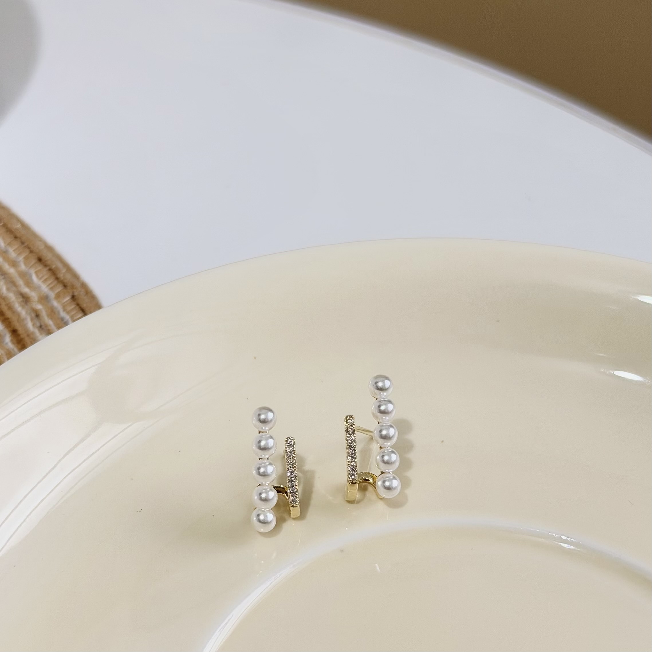 C230排鑽珍珠雙層C字圈