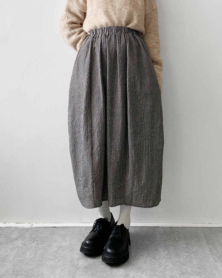 MFS-2819 格子花苞長裙