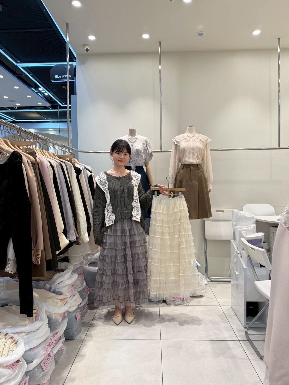 BR5154 公主風層層飄逸傘型半身裙