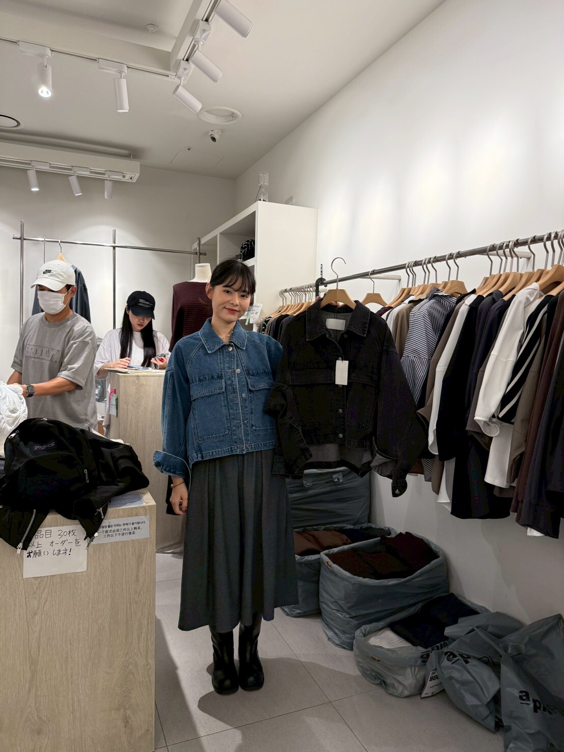 LA5102 側開衩明線牛仔外套