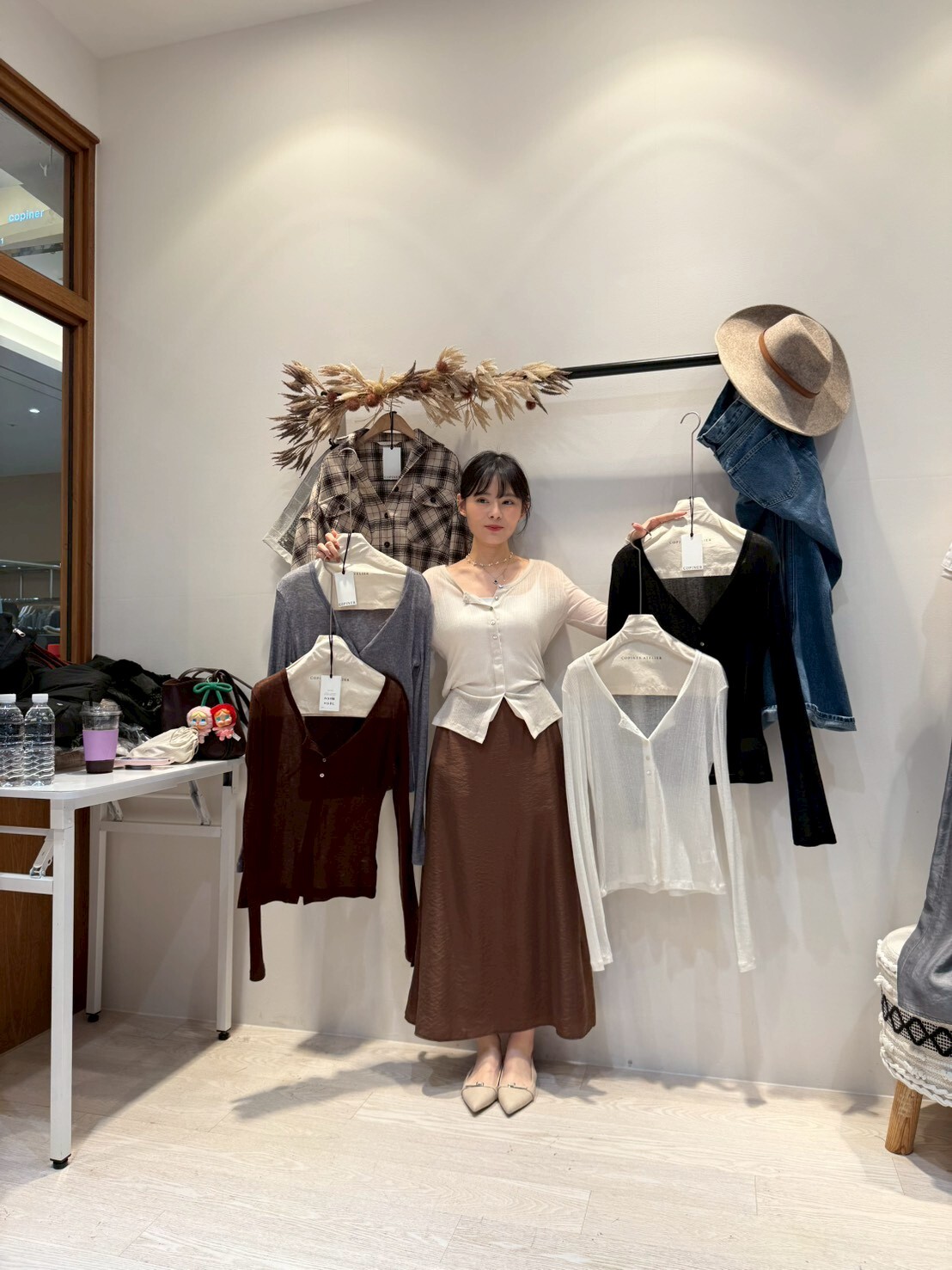 CP5109 開衩天絲羊毛亨利領T