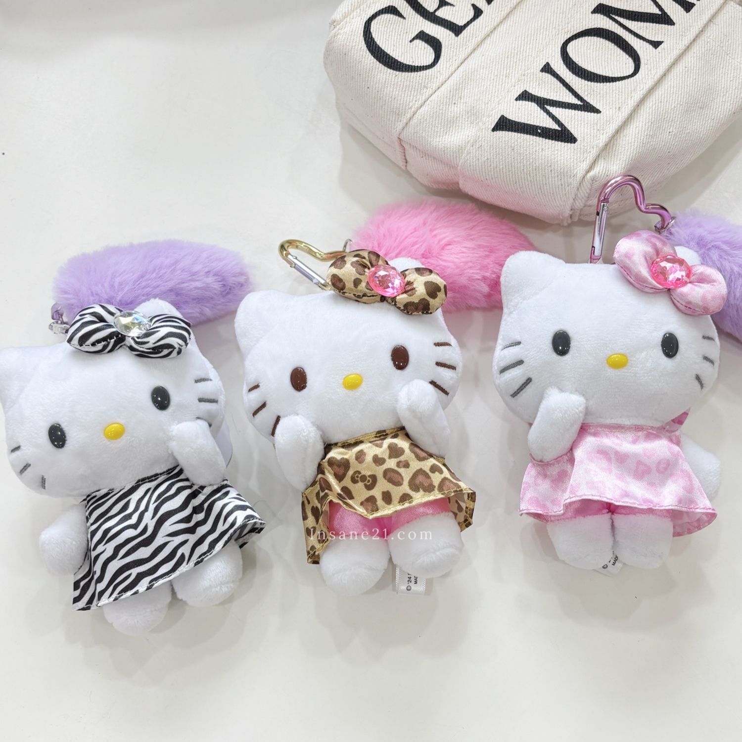 SANRIO HELLO KITTY 三麗鷗 凱蒂貓 尾巴 愛心 釦環 吊飾 / 現貨