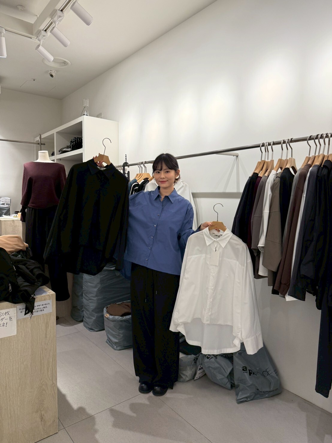 LA5117 慵懶皺皺全短後長恤衫