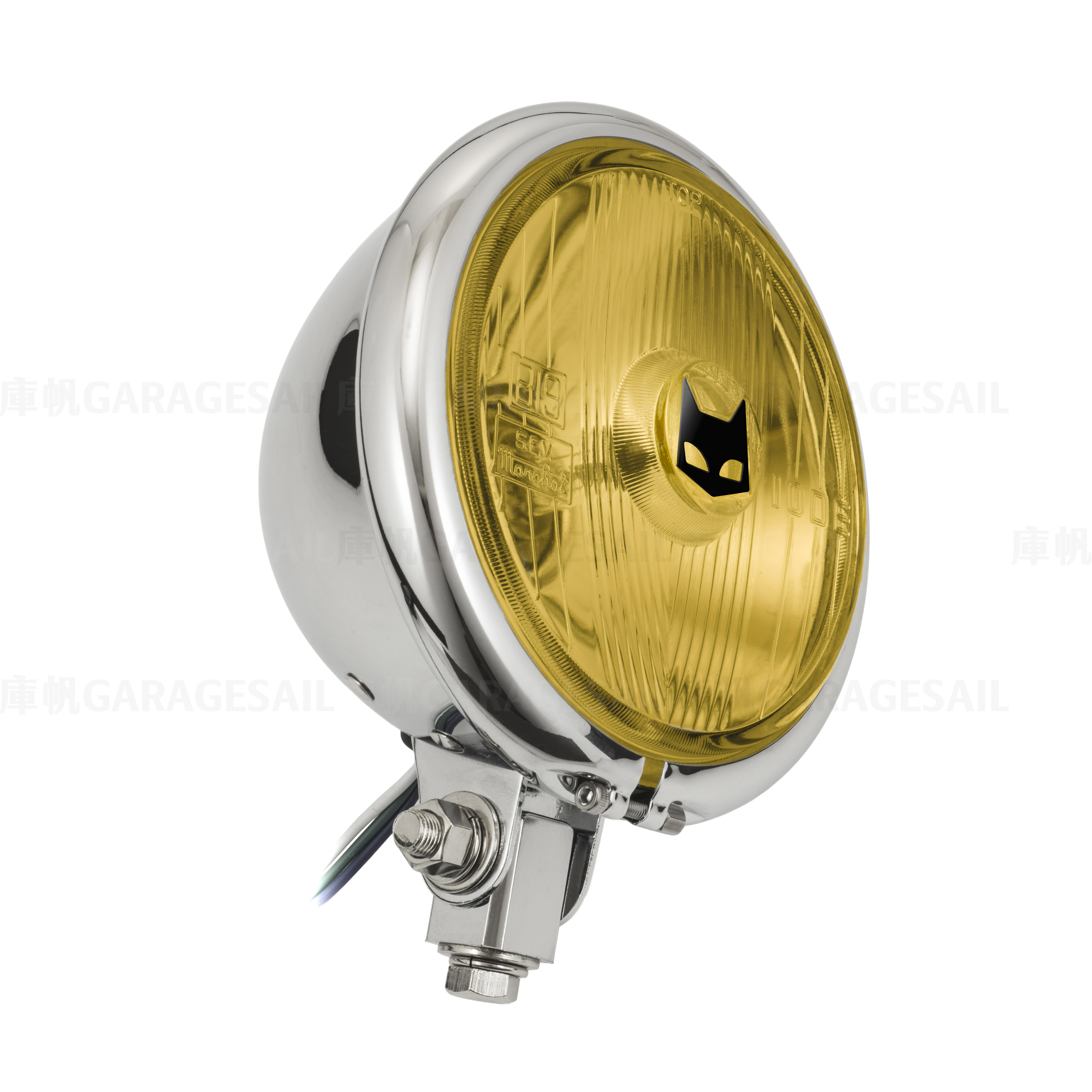 5.75吋圓 下鎖式 大燈 Marchal 819 貓眼 - 電鍍銀