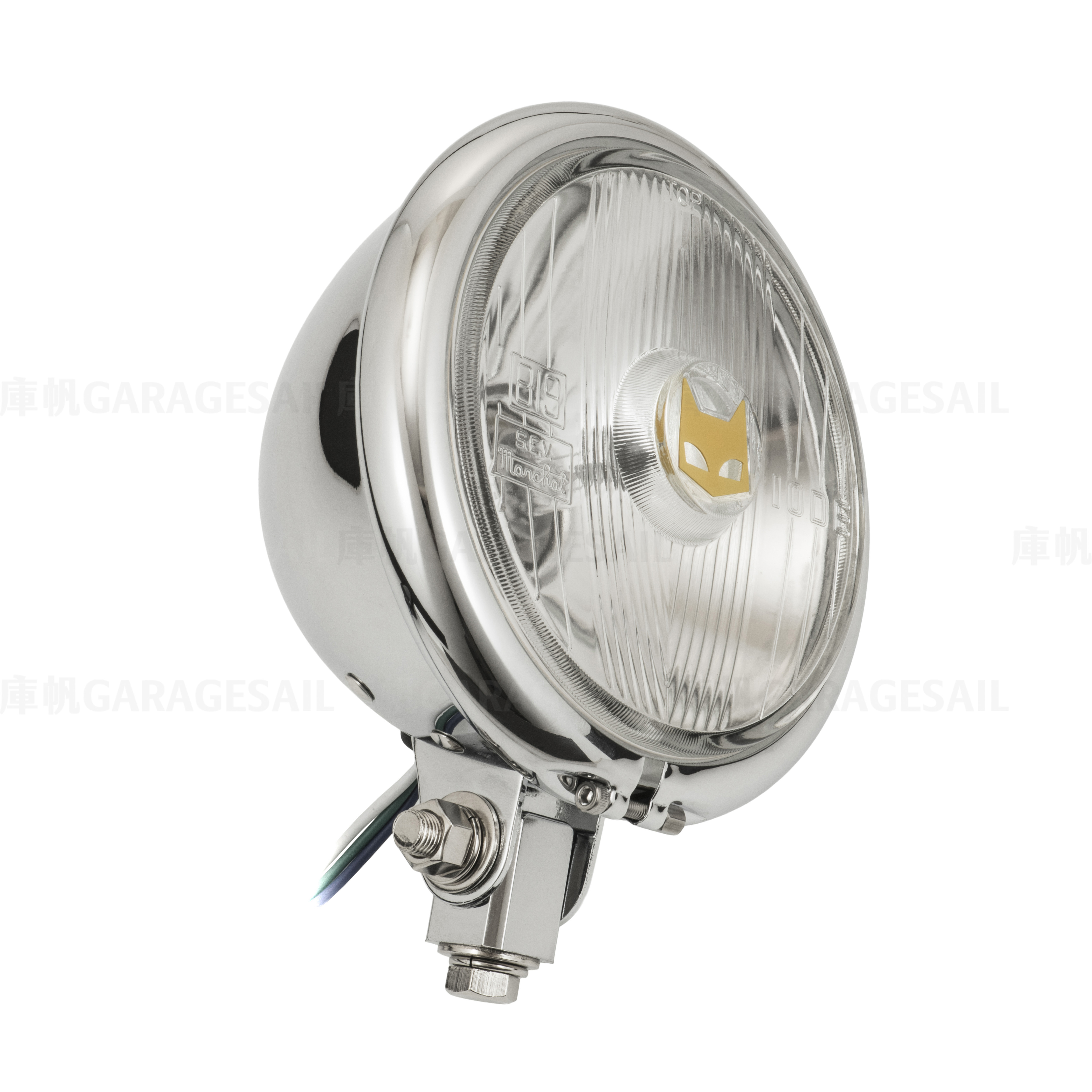 5.75" Bottom Mount Headlight Marchal 819 - Chrome