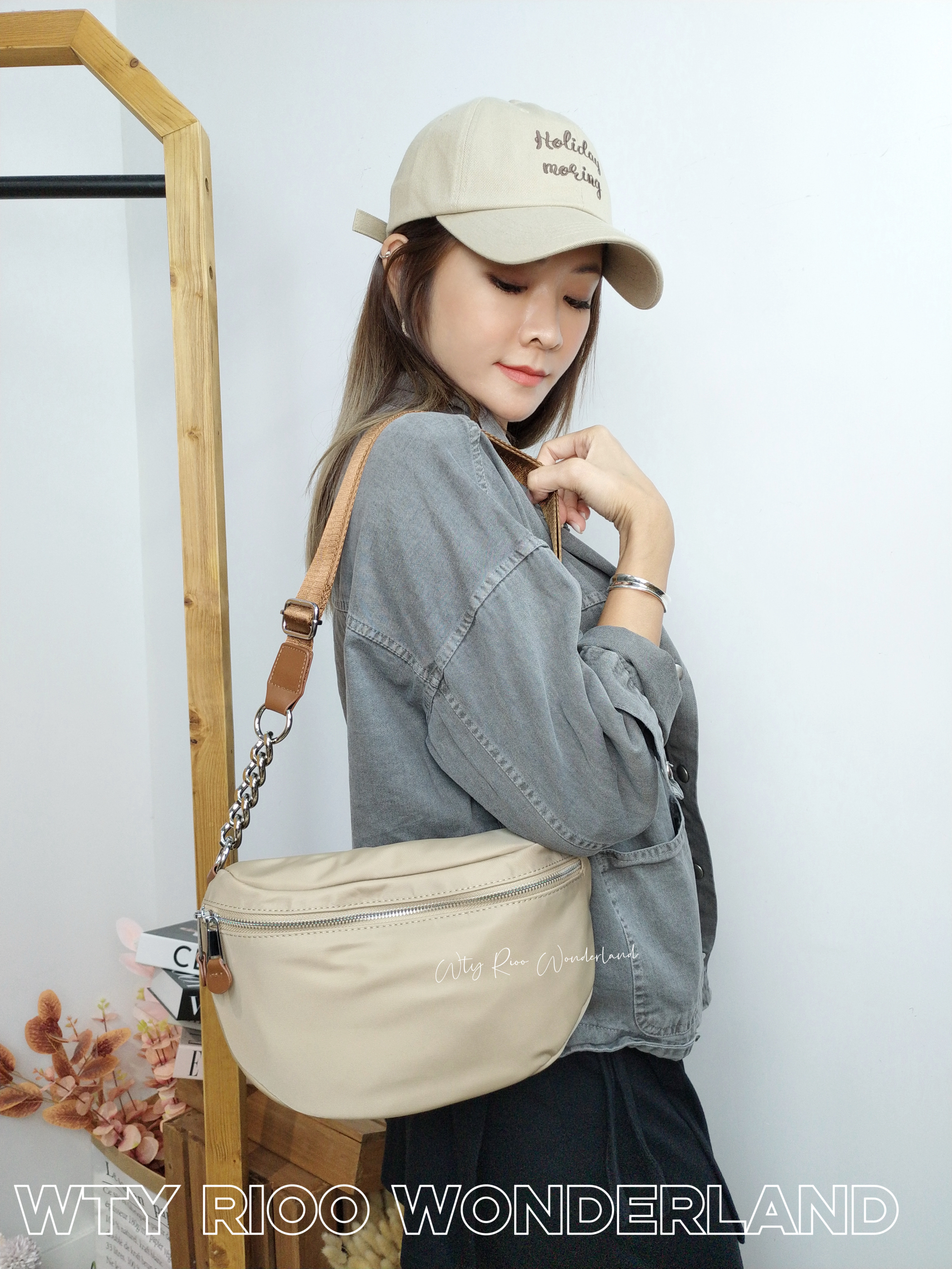 Bg100807拼鏈半月包