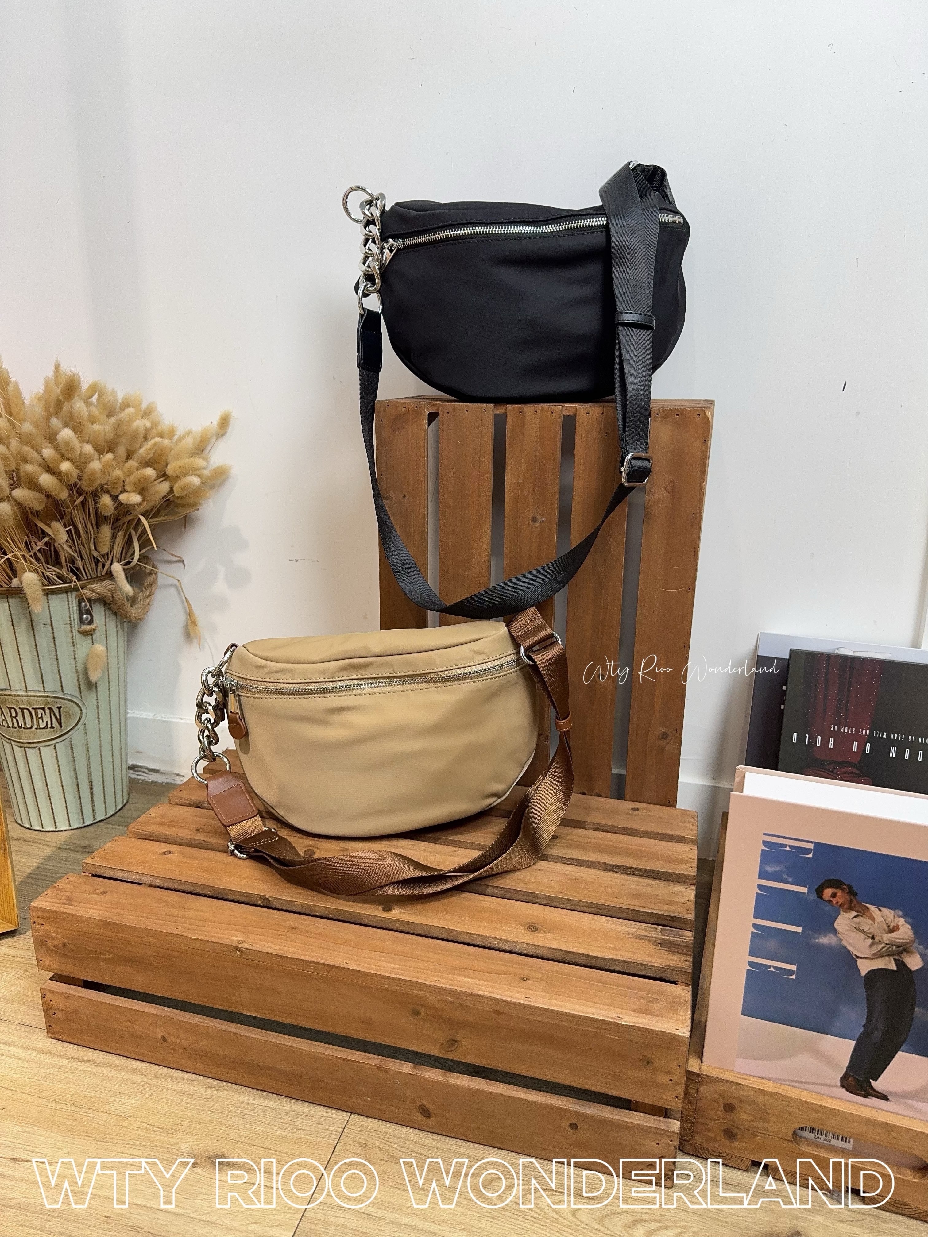 Bg100807拼鏈半月包