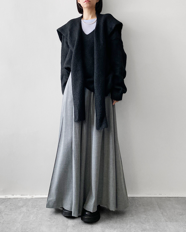 MFP-2818 高腰打褶大寬褲