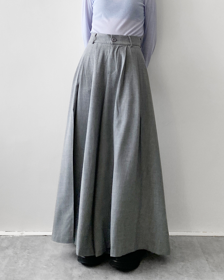 MFP-2818 高腰打褶大寬褲