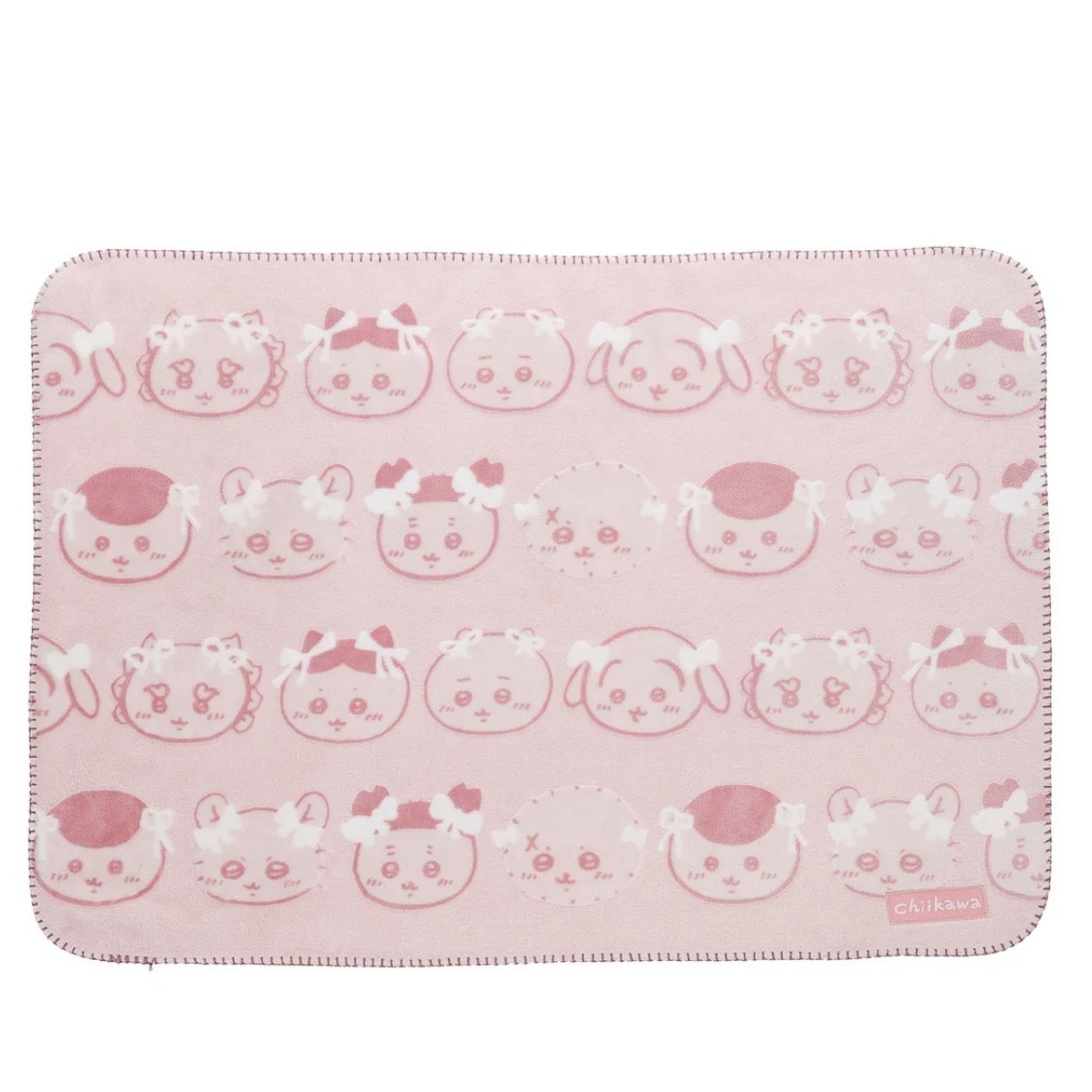 CHIIKAWA 吉伊卡哇 粉紅緞帶 毛毯 毯子 絲帶造型