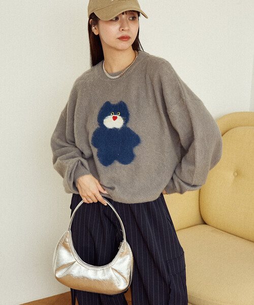 [預購]  FREAK’S STORE mojojojo聯名款 毛絨感藝術針織衫