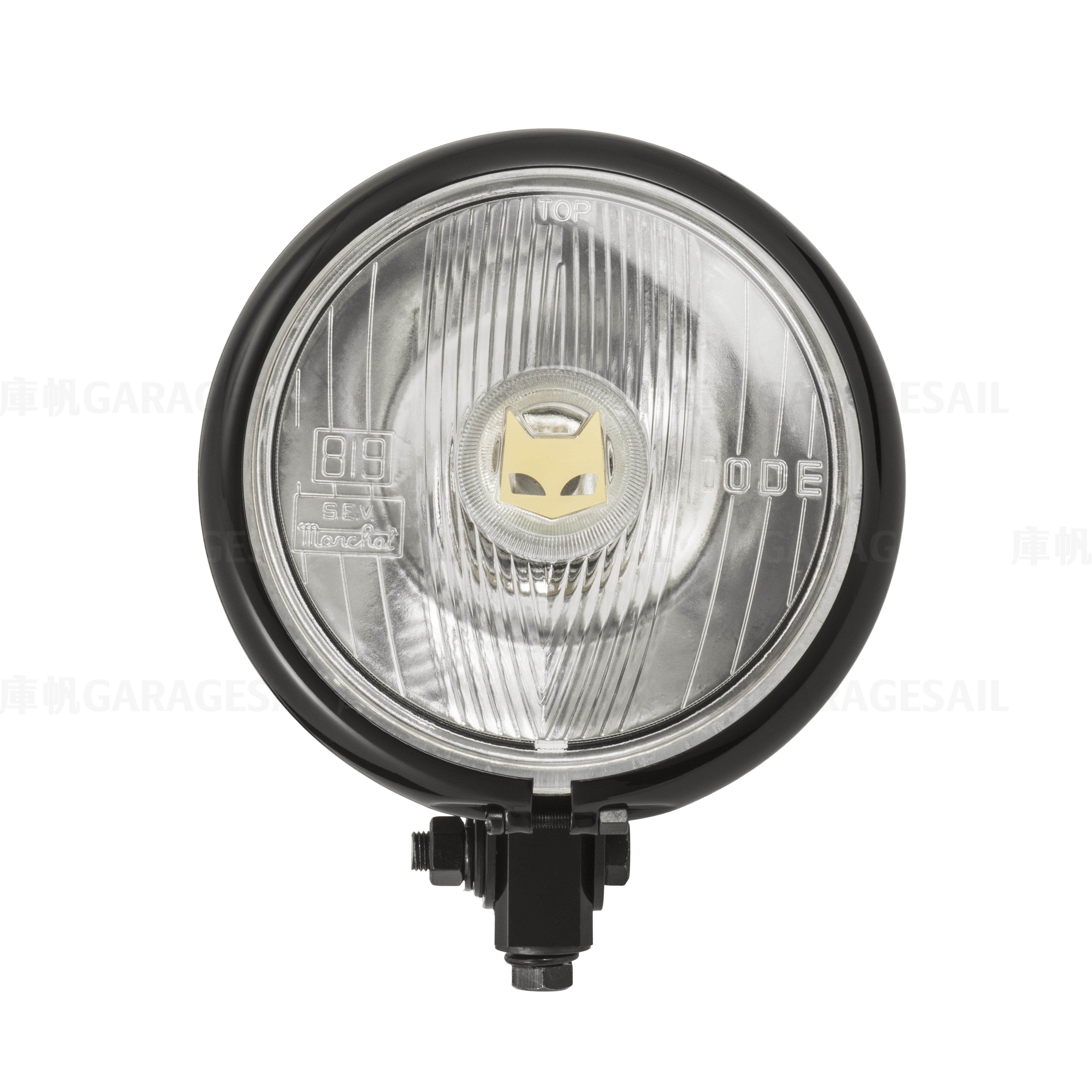 5.75" Bottom Mount Headlight Marchal 819 - Gloss Black