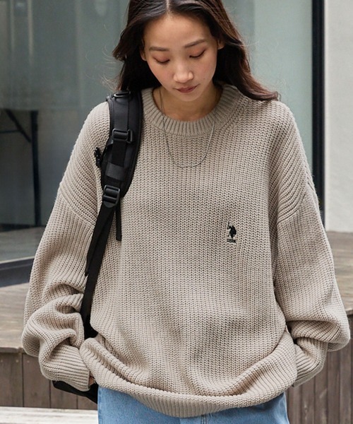 <快速出貨> U.S. POLO ASSN. 寬鬆圓領毛衣 六色