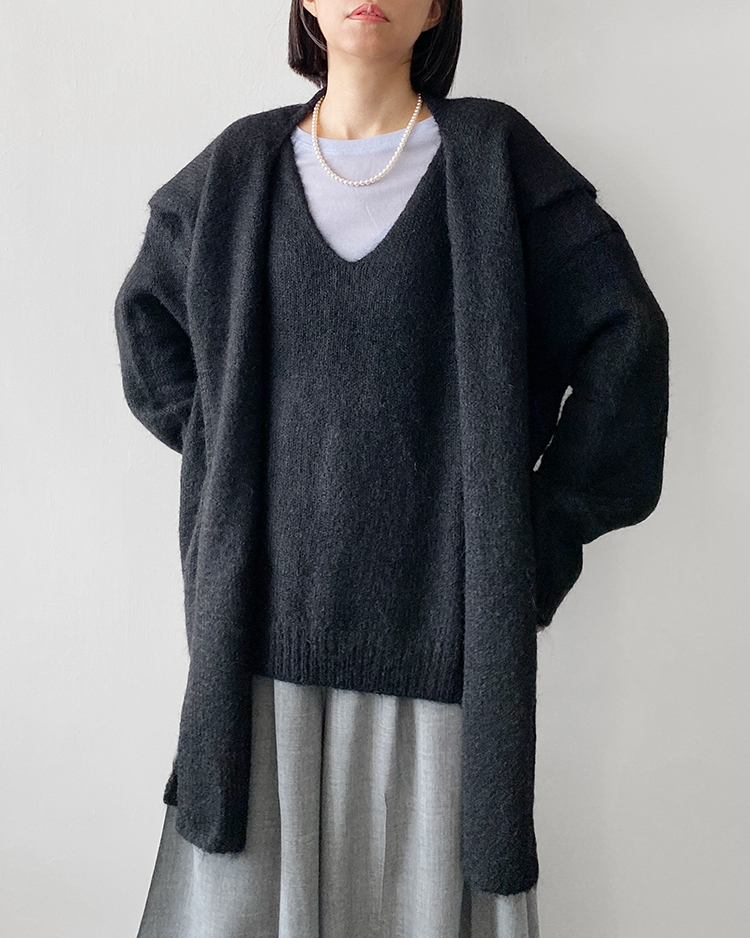 MFT-2816 2件式針織毛衣 ʙʟᴀᴄᴋ