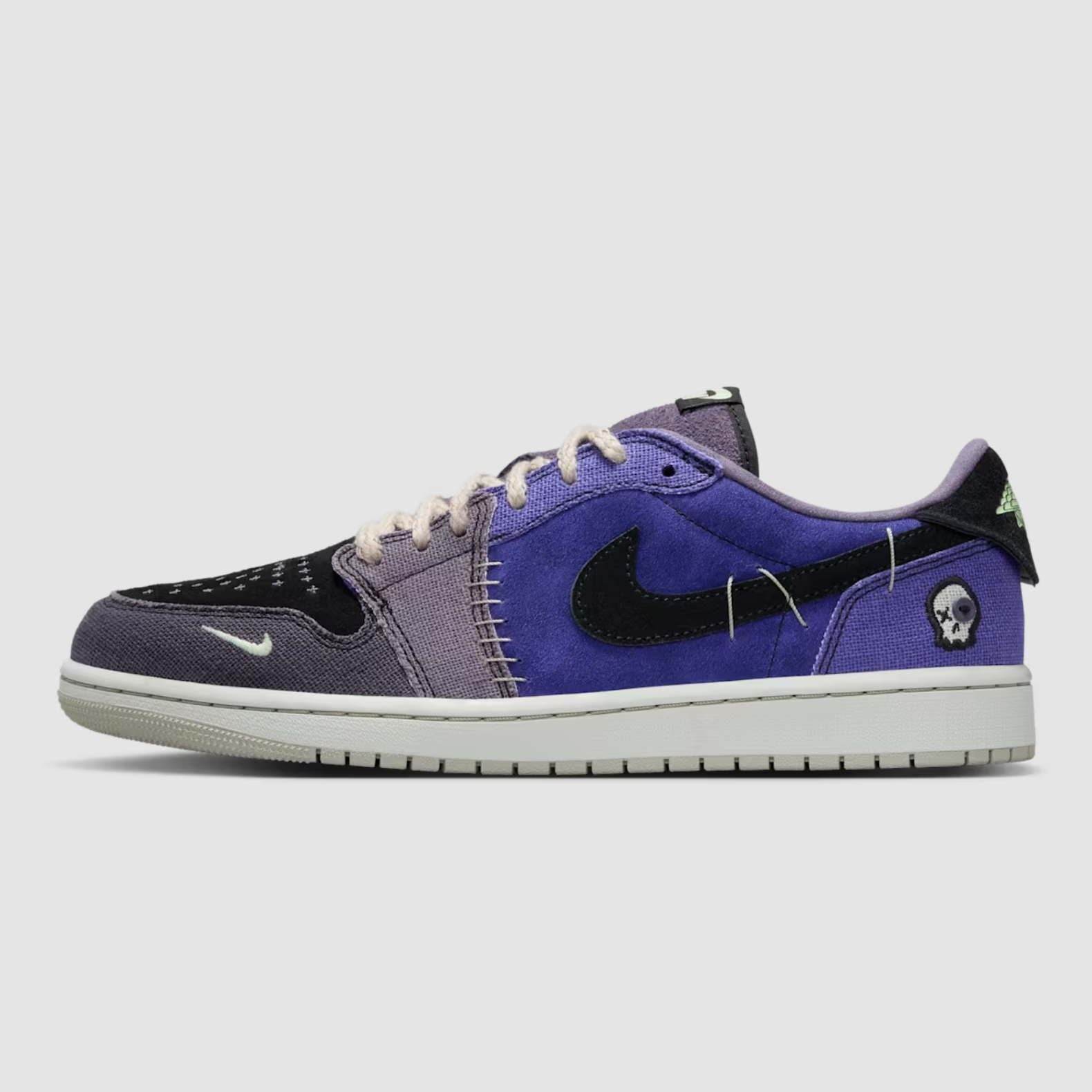 -(A4d)-AIR JORDAN 1 LOW  OG "REGENCY PURPLE AND DARK RAISIN " 巫毒娃娃 刺繡 萬聖節 低筒鞋 男鞋 -IH2309 500