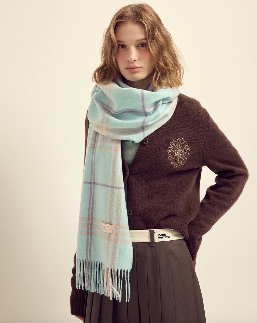 Mardi 格紋羊毛圍巾 共6色
