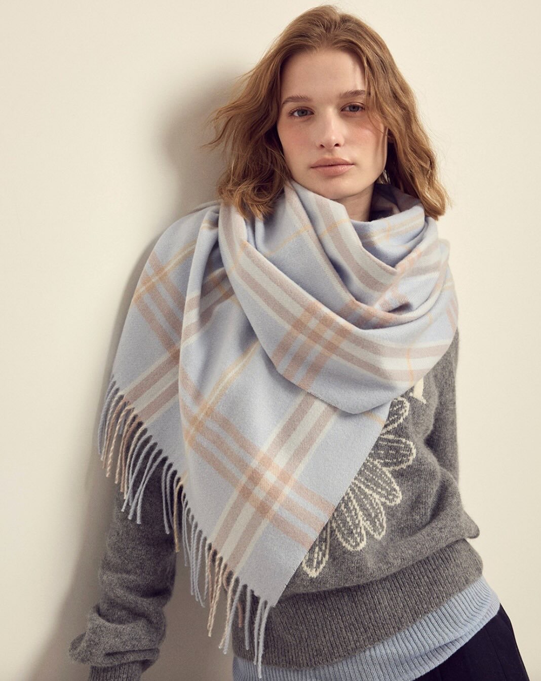 Mardi 格紋羊毛圍巾 共6色