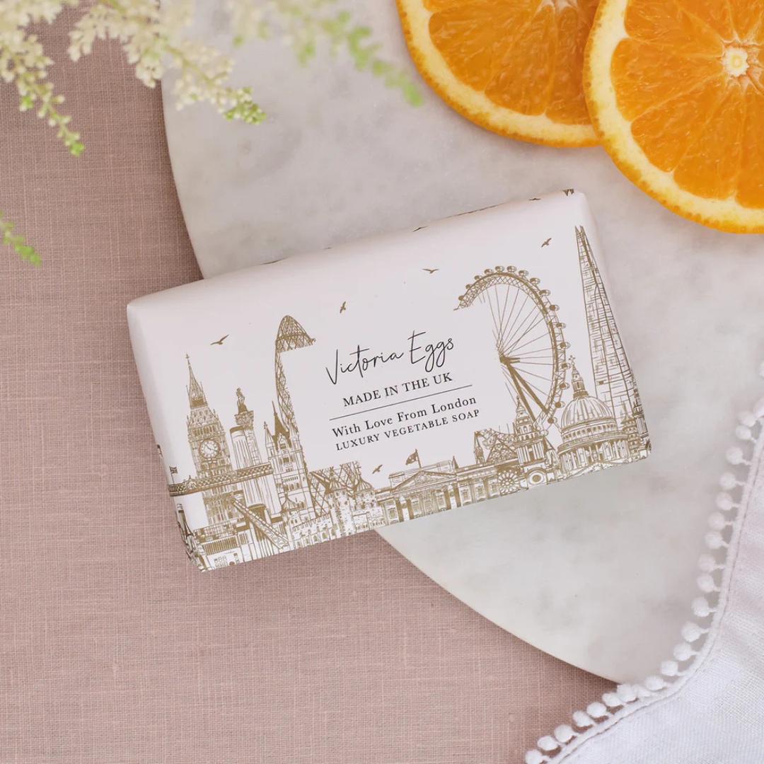 1VE1026-034 VICTORIA EGGS London Rooftops Soap - Warm Orange Spice #SOAP07 (D-EU-E)