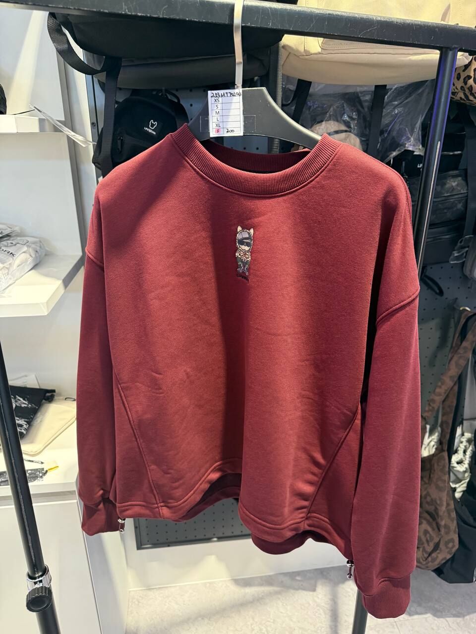 [K] LIFEWORK BURGUNDY WOMEN'S SOFT MINI HIPDOG MAN TO MAN, LW253MT702-BURGUNDY (KLW2)