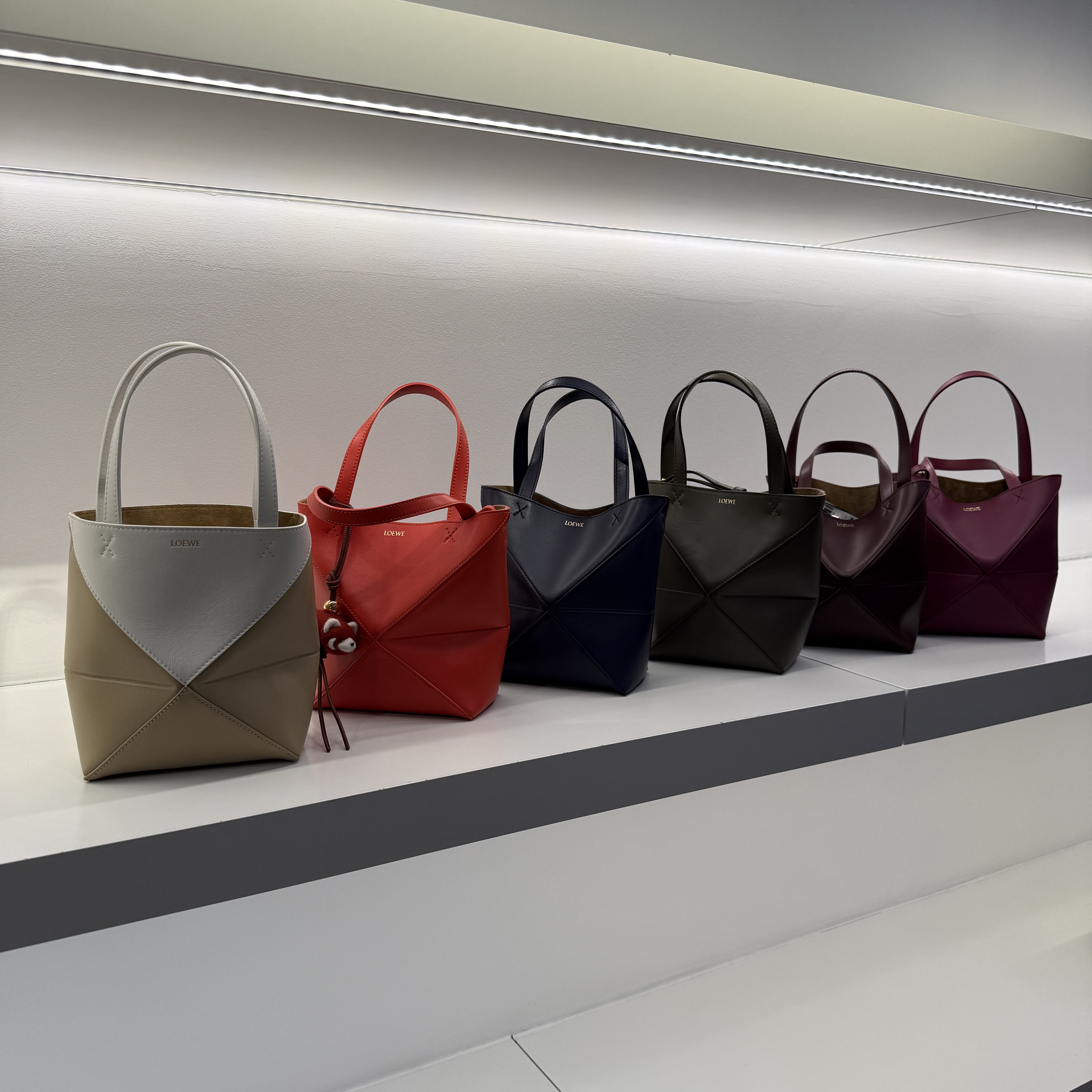 Loewe Puzzel Fold Mini Tote Bag multi colors