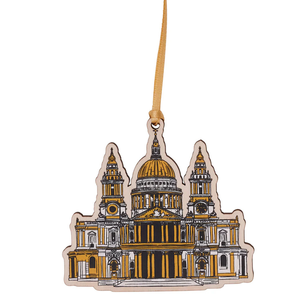 1VE1026-042 VICTORIA EGGS St Paul's Cathedral Wooden Decoration #DEC15 (D-EU-E)
