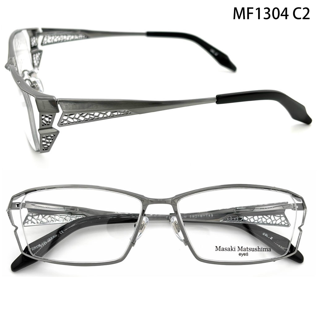 【Masaki】MF1304 C2 方框光學眼鏡 日本製鈦金屬♣ (鐵灰)