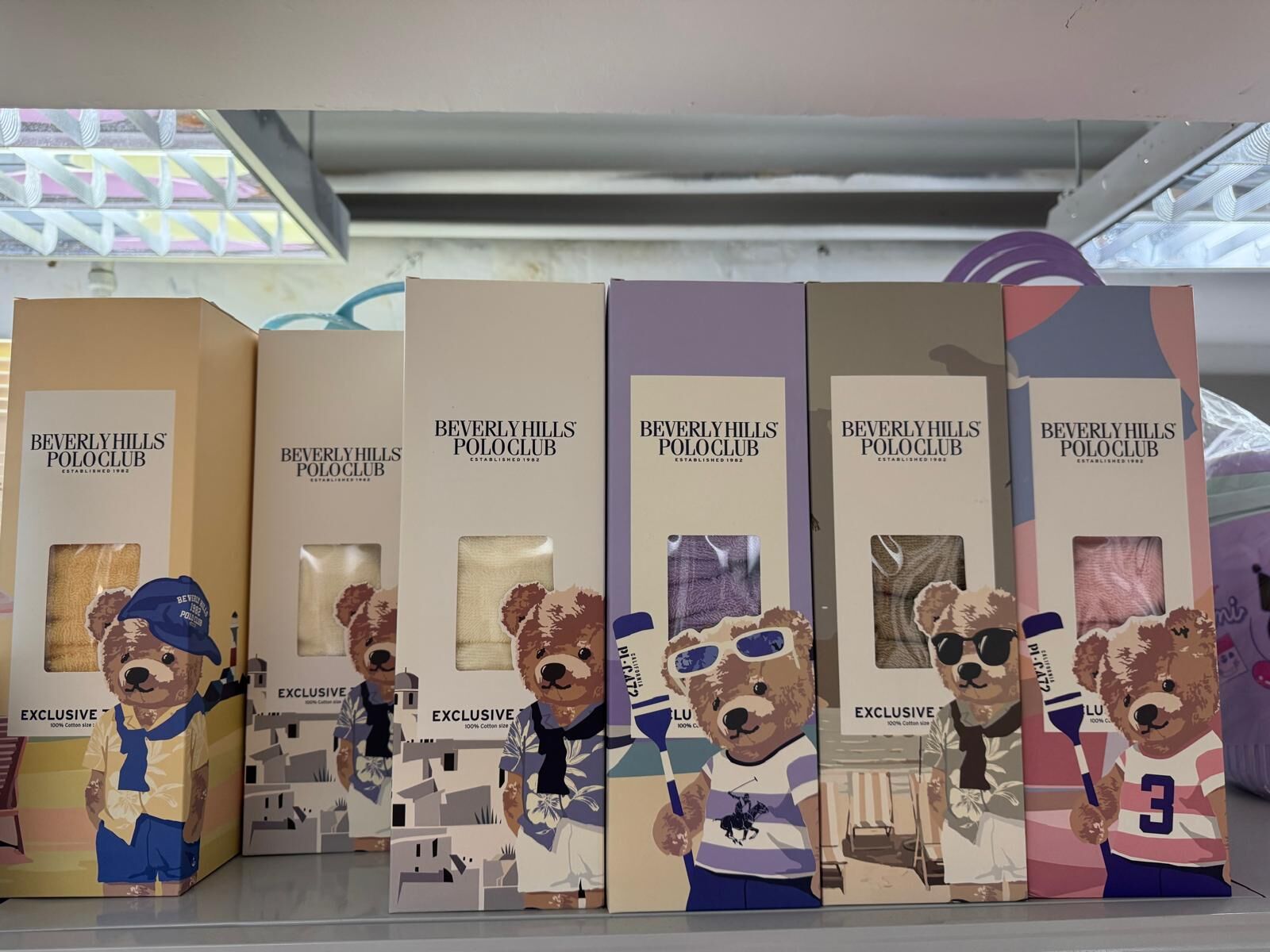 泰國直送Beverly Hills Polo Club 泰迪熊純棉浴巾禮盒裝