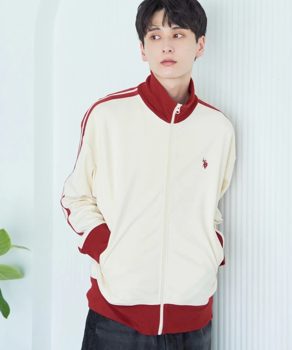 【Luxury】 U.S. POLO × WEGO 聯名條紋外套 男女可穿 多色 棉質拉鍊外套 冬季新品