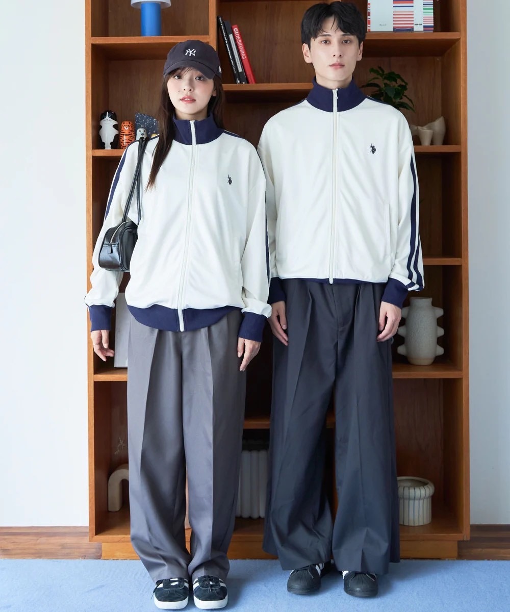 【Luxury】 U.S. POLO × WEGO 聯名條紋外套 男女可穿 多色 棉質拉鍊外套 冬季新品