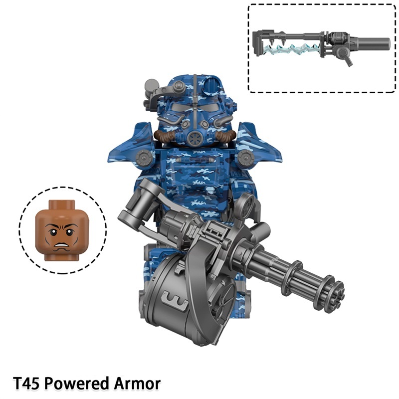 Fallout T45 Power Armor Custom Minifigures Fit Lego WM6209 WM2928