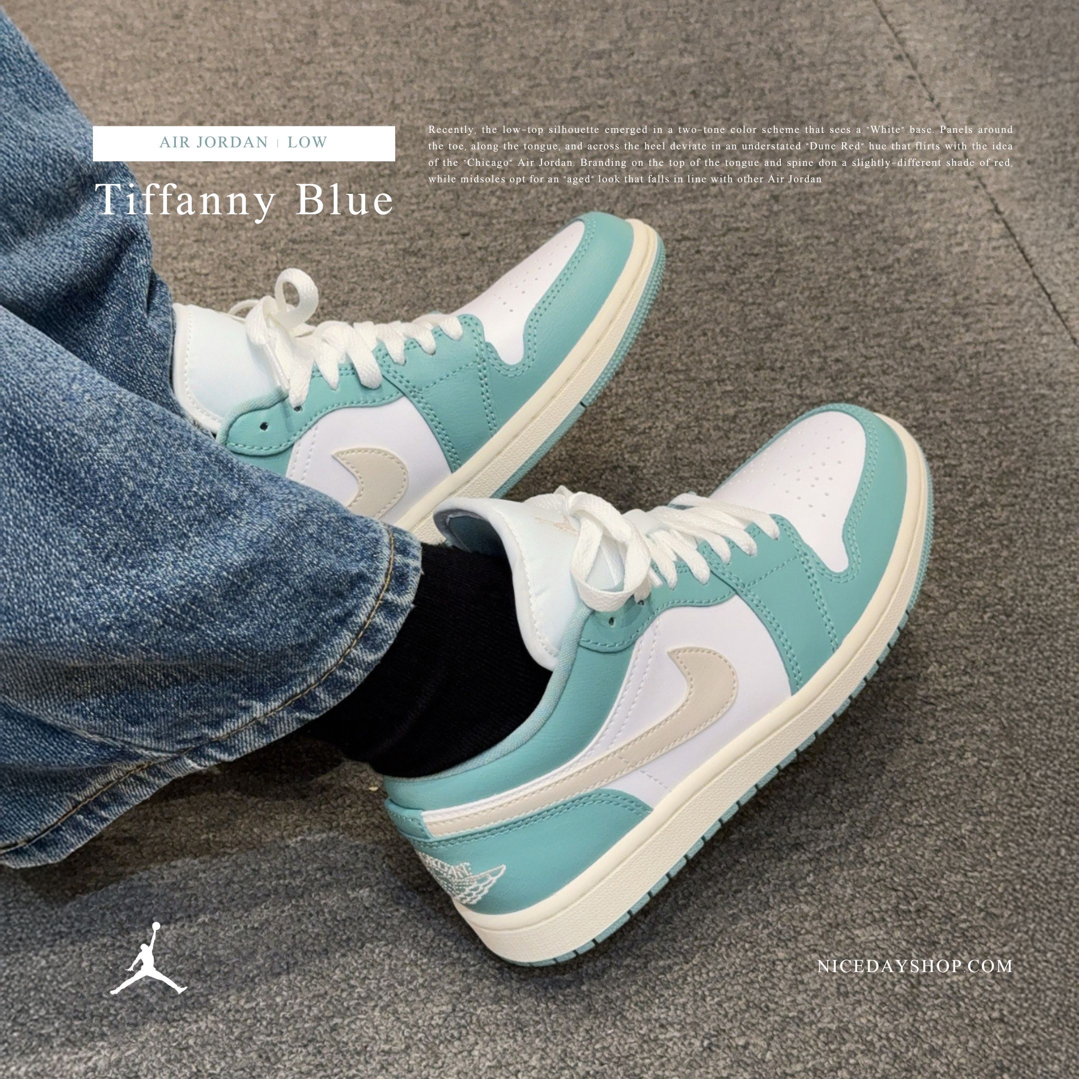 NICEDAY 代購 Nike Air Jordan 1 湖水綠 蒂芬尼綠 水綠 藍綠 米白勾 綠 藍 DC0774-138