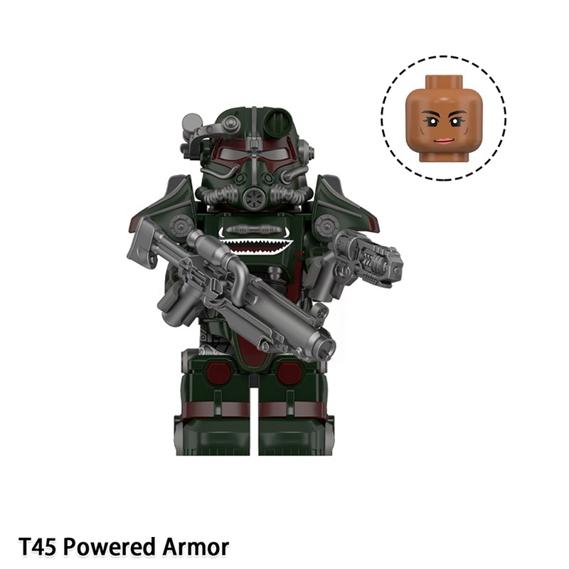 Fallout T45 Power Armor Custom Minifigures Fit Lego WM6209 WM2929