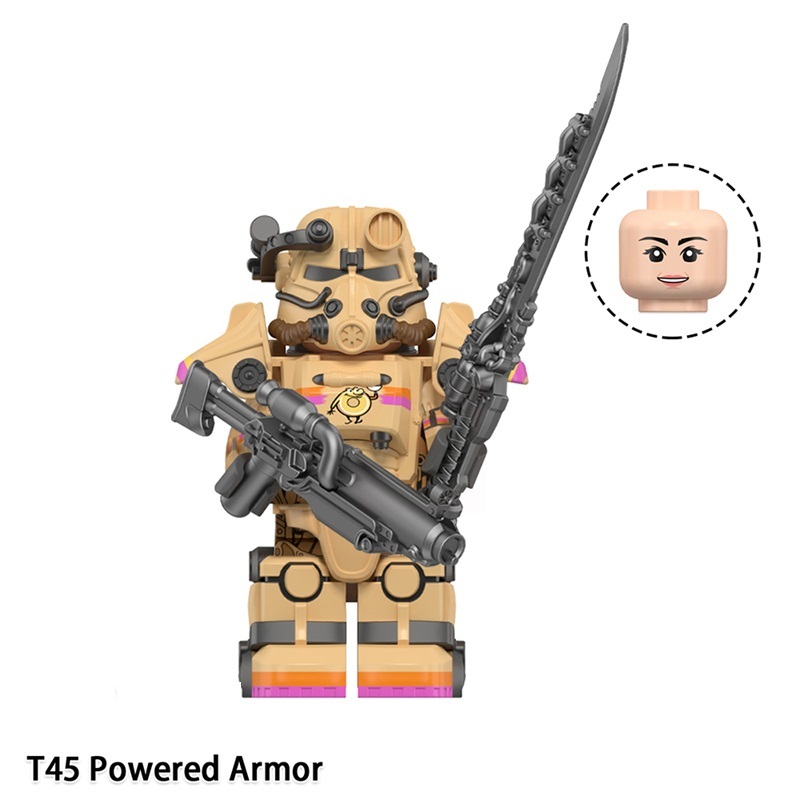 Fallout T45 Power Armor Custom Minifigures Fit Lego WM6209 WM2931