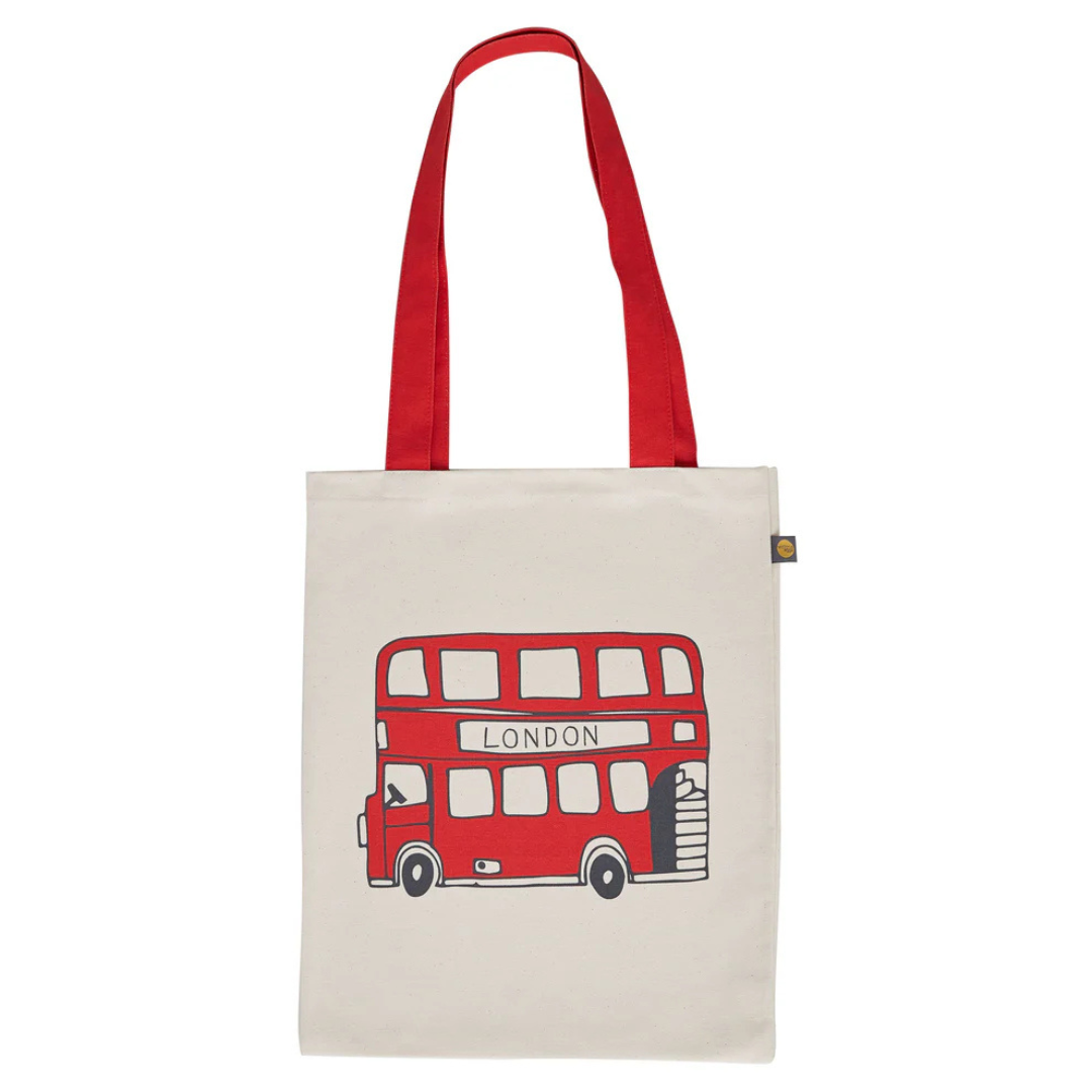 1VE1026-049 VICTORIA EGGS Telephone Box and London Bus The Everyday Tote #CB20 (B-EU-E)