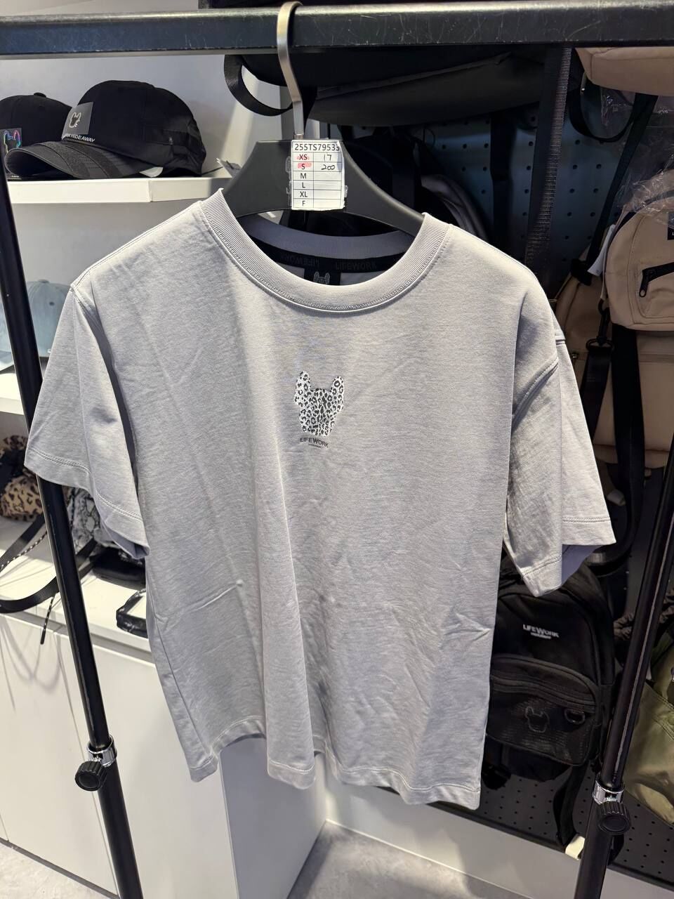 [K] LIFEWORK GREY WOMEN'S WILD RADOK SHORT SLEEVE T-SHIRT, LW255TS795-GREY (KLW23)