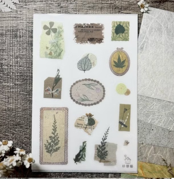 好築藝．葉語拼貼 轉印貼紙