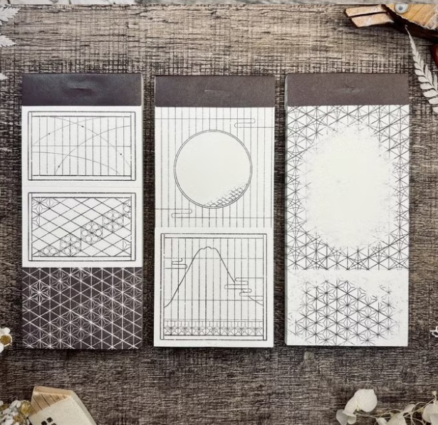 好築藝．富士映月/麻葉花語/書窗格影 便簽本 <整本/綜合分裝包>